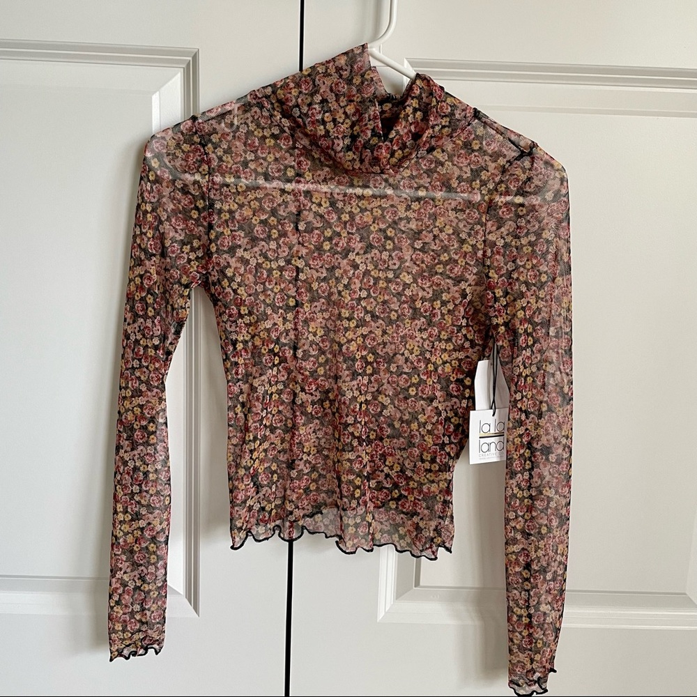 Nordstrom Sheer Cropped Top Size XS NWT